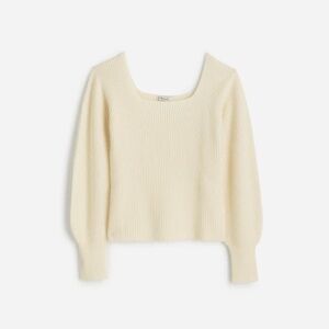 Madewel SoftWool Square-Neck Pullover Sweater
